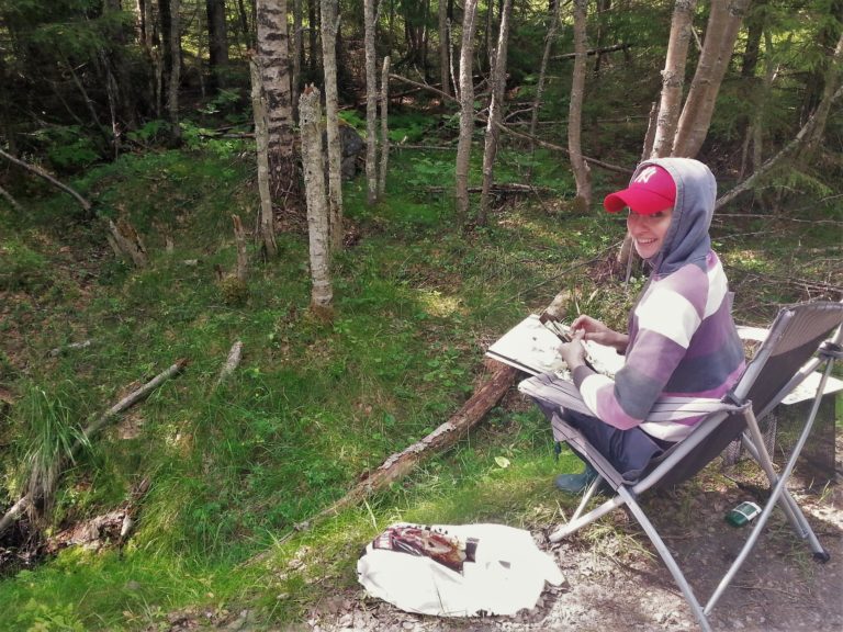 ”Målar du på plats?”