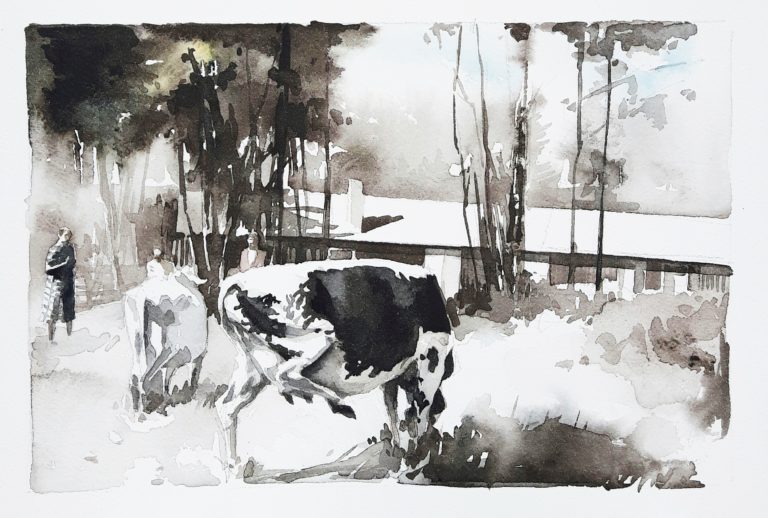 Akvarellskolan del fyra: skissen som stöd och hjärnträning