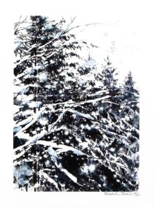 Konsttrycket "Inbäddad" av Elisabeth Biström