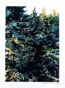 Konsttrycket "Ljusspel" av Elisabeth Biström