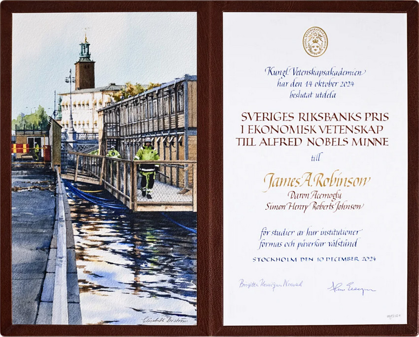 Nobel Prize Diploma by Elisabeth Biström