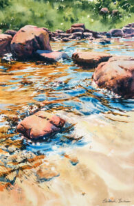 Akvarellen "Här och nu" av Elisabeth Biström