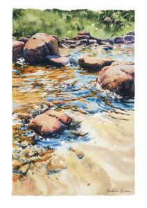 Konsttrycket "Här och nu" av Elisabeth Biström. Foto och tryck: Leif Lundholm