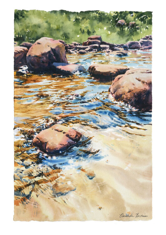 Konsttrycket "Här och nu" av Elisabeth Biström. Foto och tryck: Leif Lundholm