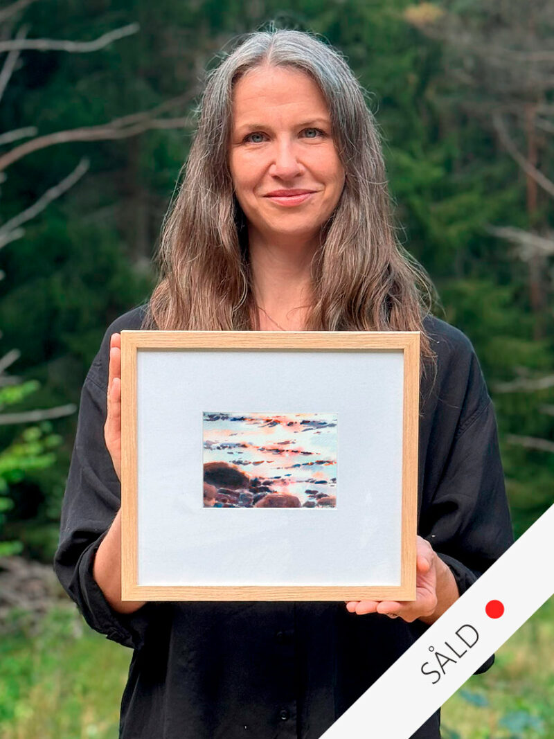 Akvarell, "Medans denader sove", Elisabeth Biström