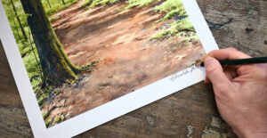 Konsttryck "Förtrollad skog", Elisabeth Biström