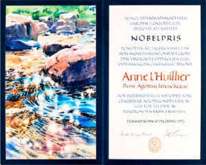 Nobeldiplom Anne L'Huillier, av Elisabeth Biström