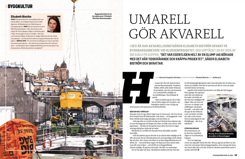 Tidningen Byggnadsarbetaren, intervju med Elisabeth Biström