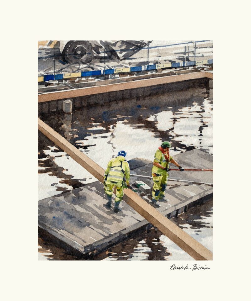 Akvarell, Elisabeth Biström, Slussen